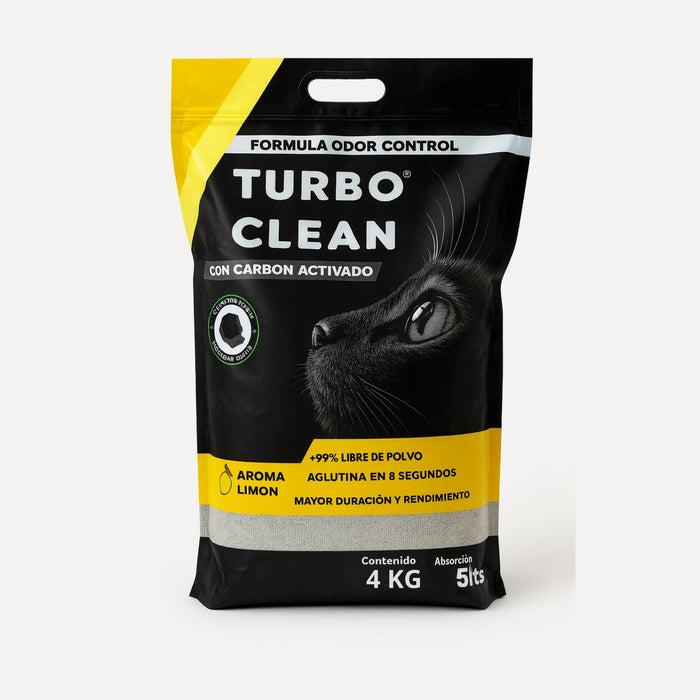 Arena Aglutinante Turbo Clean Odor Control 4kg Aroma Limón