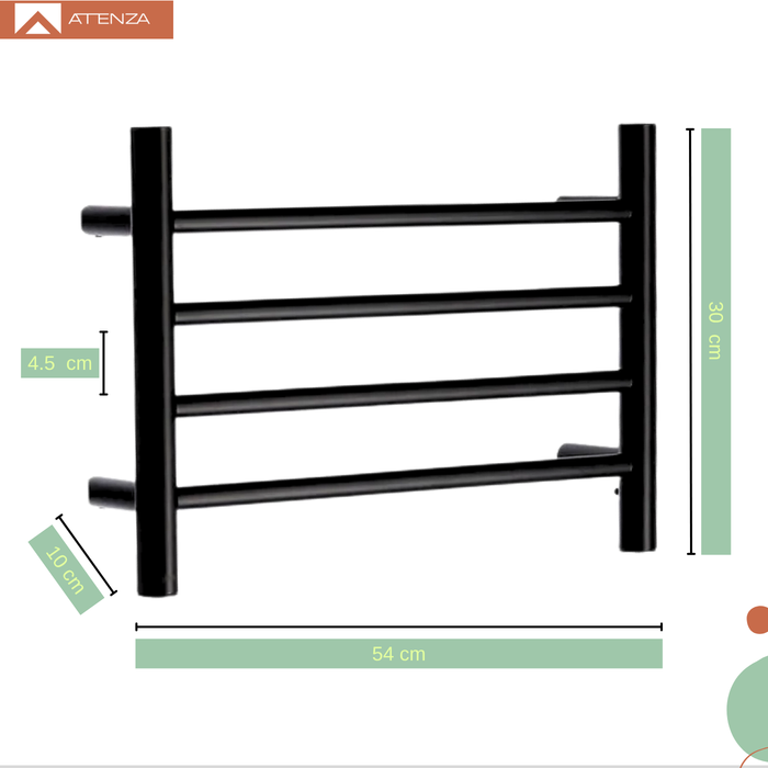 Toallero Eléctrico Baño Secador De Toallas 55w Acero Negro