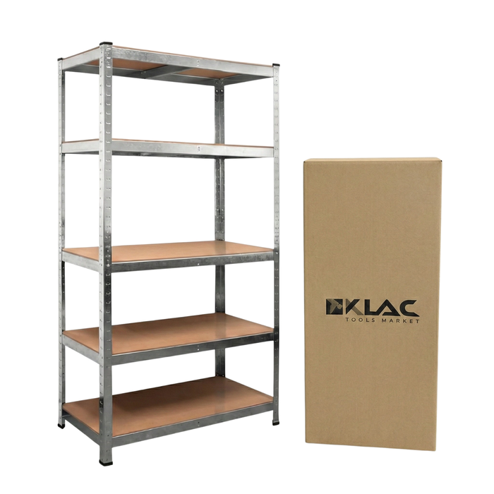 Estante Rack 18x90x60 Repisa Galvanizado 5 Niveles Plateado