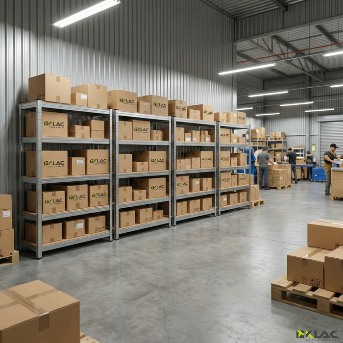 Estante Rack 18x90x60 Repisa Galvanizado 5 Niveles Plateado