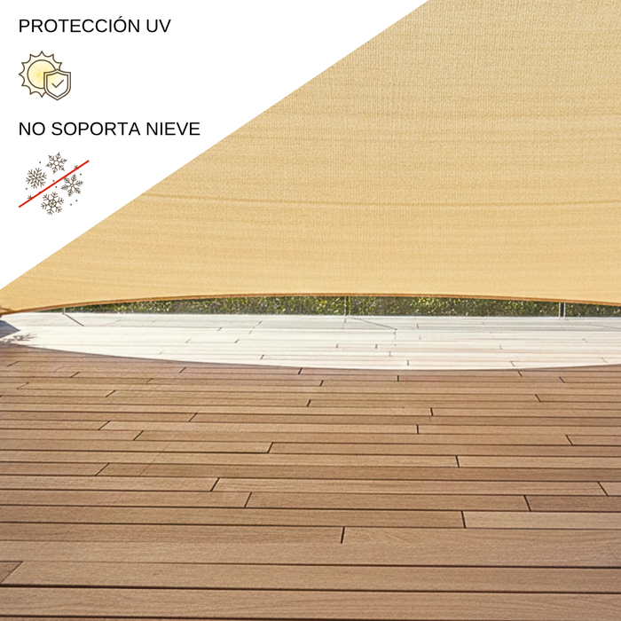 Carpa Toldo Vela Triangular 5x5x5m Sombra Exterior Anti Uv