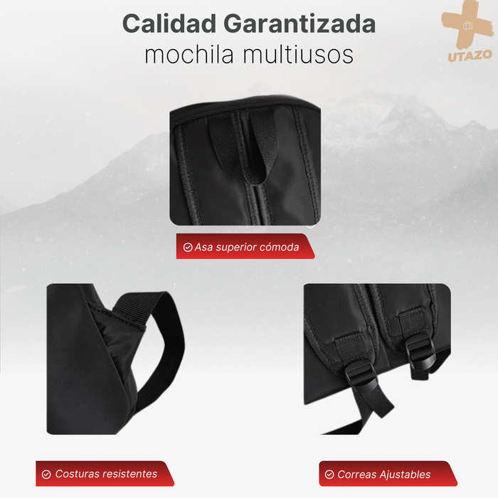 Mochila Escolar Urbana Unisex Juvenil Resistente 19l Negro