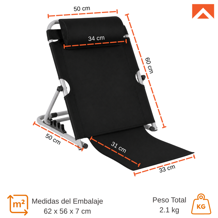 Respaldo Ortopédico Ajustable Para Cama Con Reposacabeza