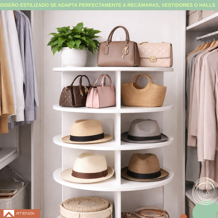 Organizador Zapatero Giratorio 360° Estante Repisa 6 Niveles