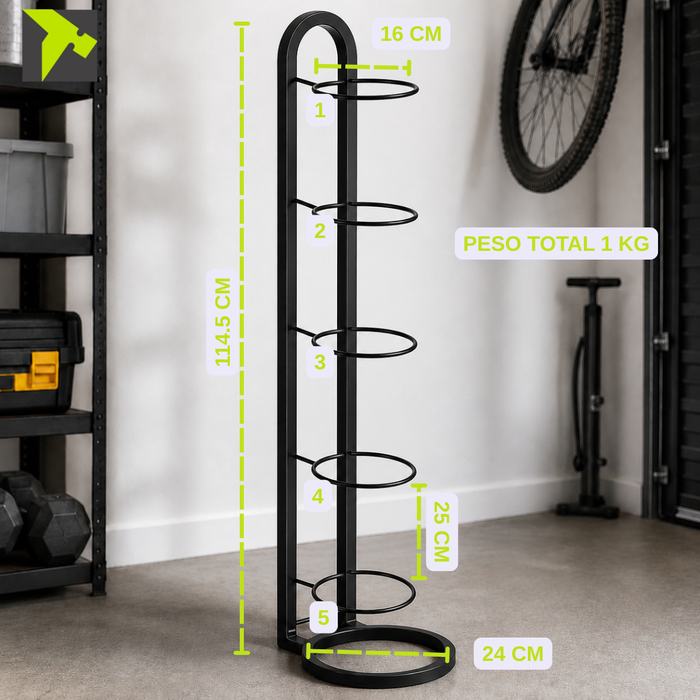 Estante Organizador De Balones Metal Rack Deportivo Balón