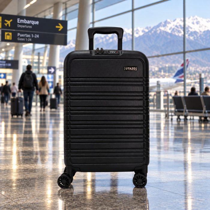 Maleta Cabina Expandible De Viaje Con Ruedas Y Candado 20 Negro