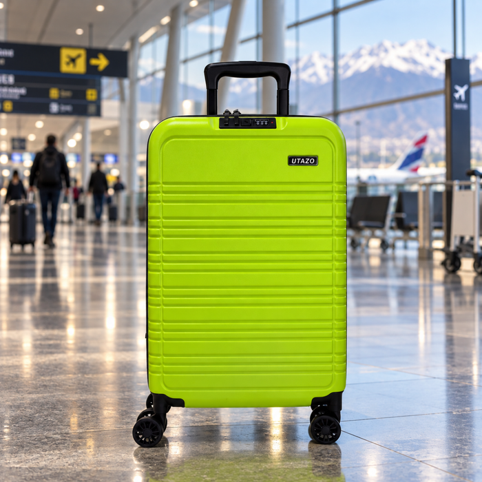 Maleta Cabina Expandible De Viaje Con Ruedas Y Candado 20 Verde Limón