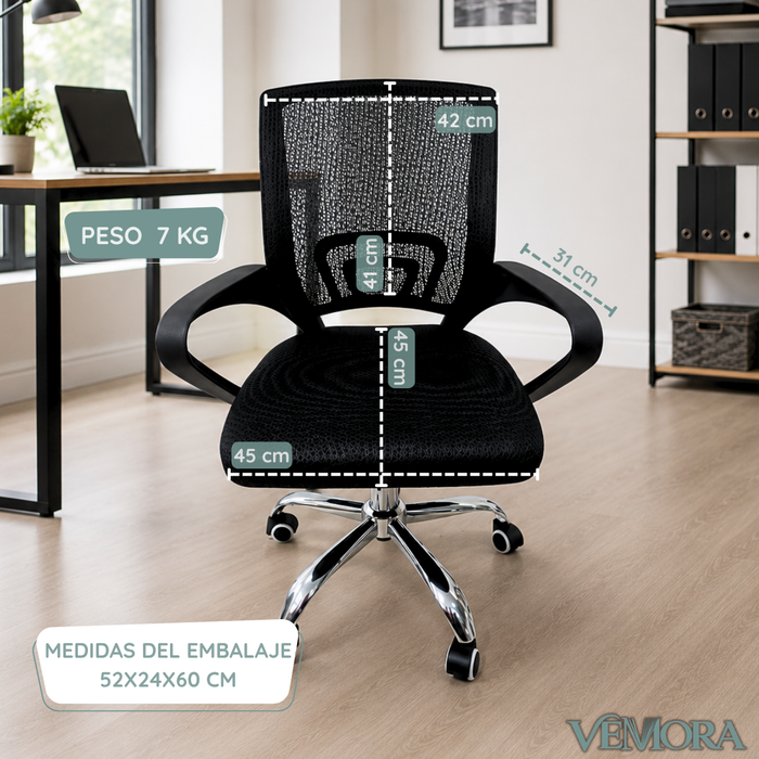 Silla De Escritorio Ergonómica Giratoria Regulable
