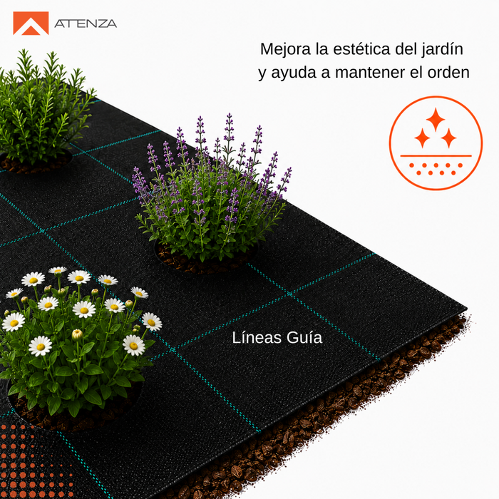 Malla Antimaleza Cubresuelo Jardín (medidas) Control Malezas