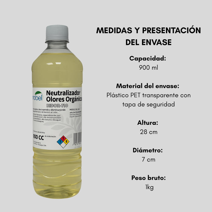 Neutralizador Eliminador Olores Organicos Concentrado 900 Ml