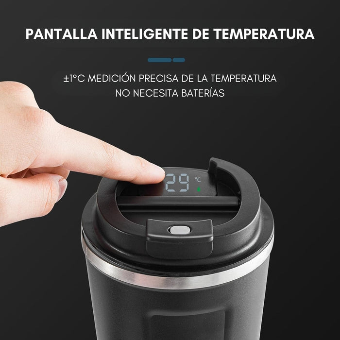 Pack 2 Termo Café Botella Agua Térmica Pantalla Temperatura
