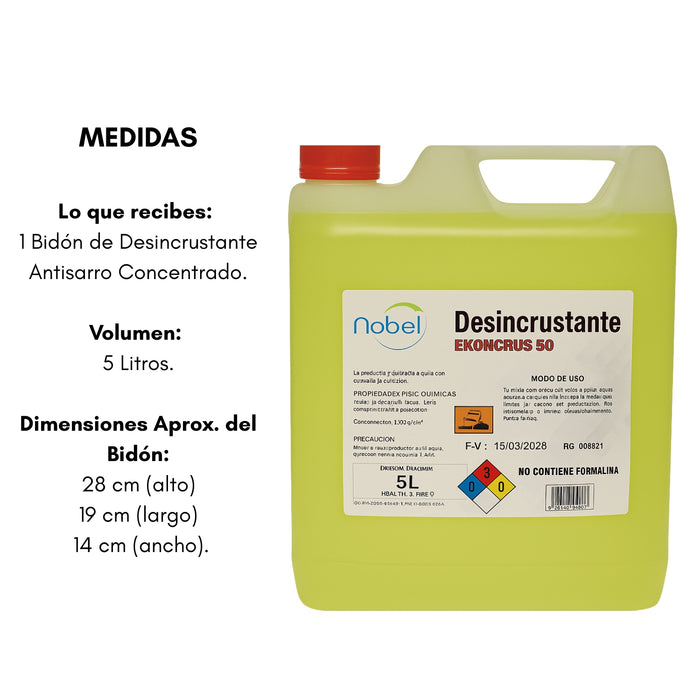 Desincrustante Antisarro Limpiador Concentrado Mampara Baños