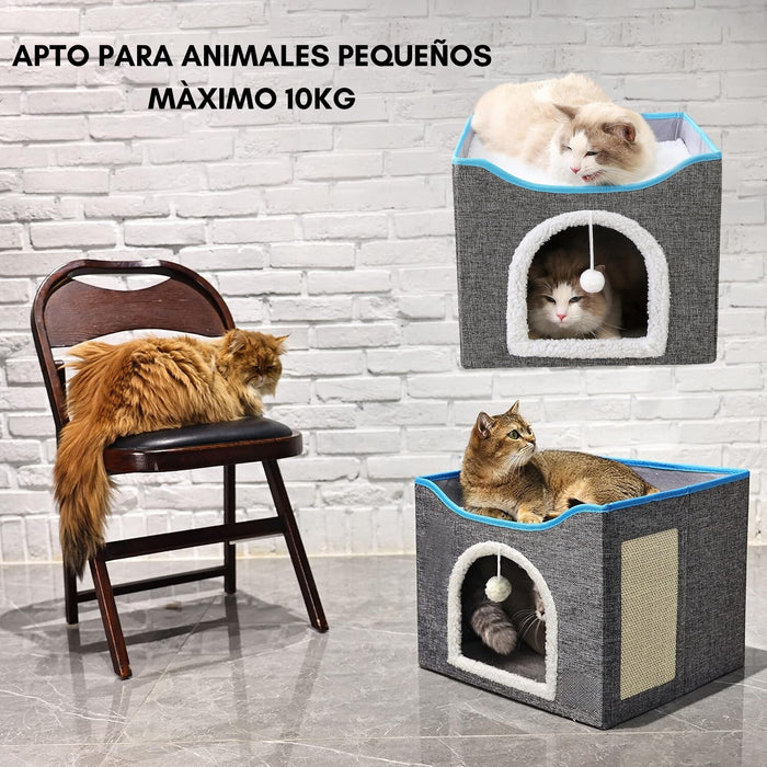 Cama Casa Iglú para Mascotas Gato y Perro Pequeño Desarmable