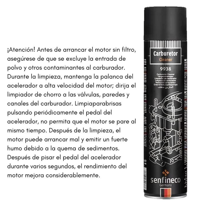 Limpia Carburador 650ml Senfineco X2