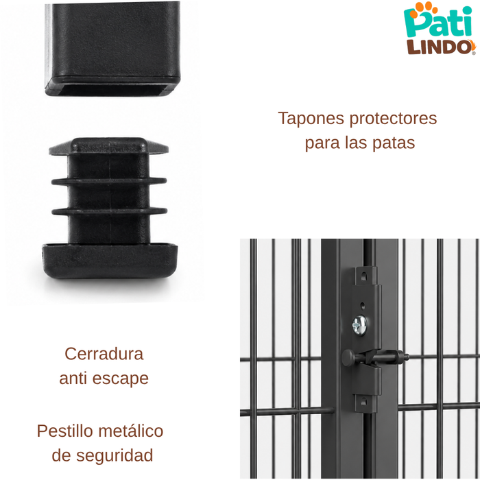 Corral Para Perros Metálico Jaula Mascotas 6 Paneles