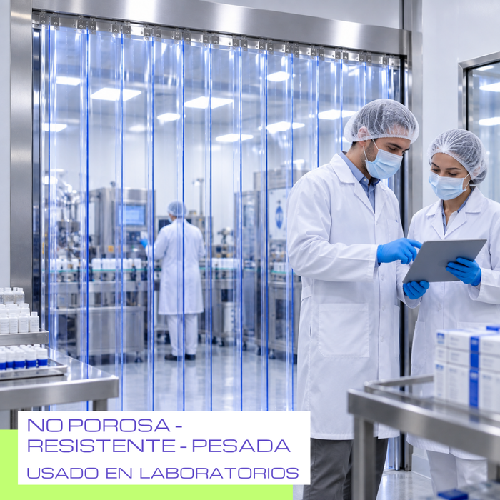 Cortina Lama PVC Temperatura Cámara Frigorífica Cuarto Frío 30Mts