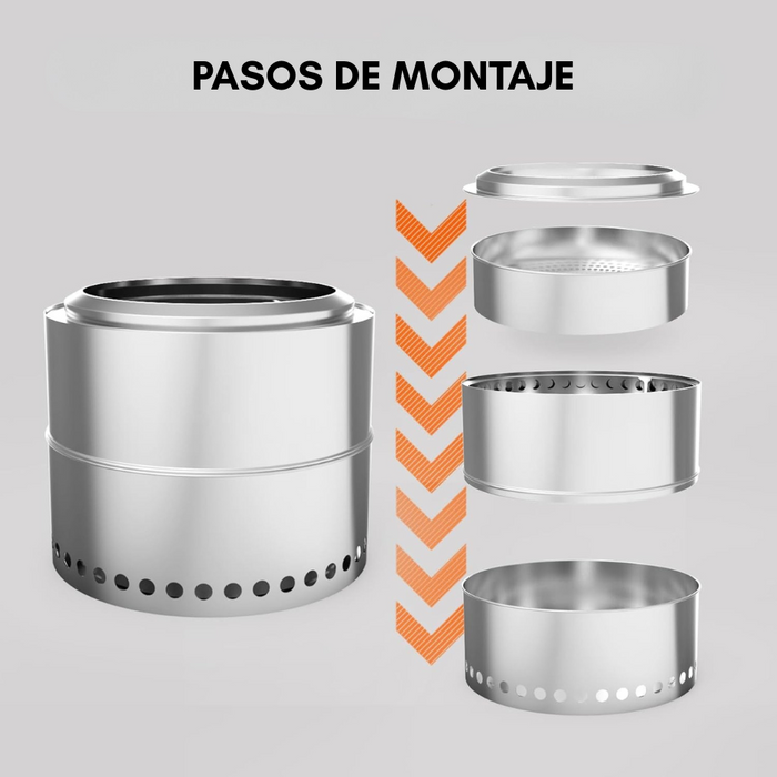 Brasero Sin Humo Brann Acero Inoxidable Accs 50cm