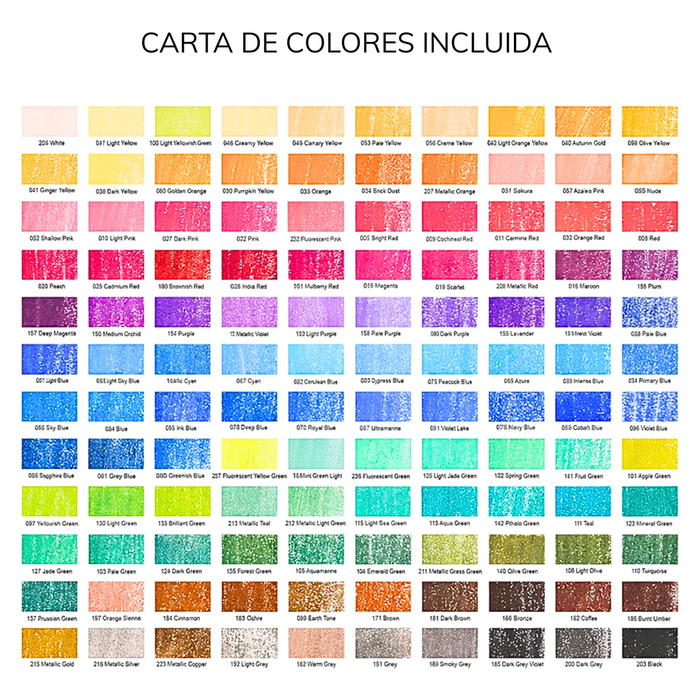Set 120 Lápices De Dibujo Profesional Estuche Colores Dibujo Multicolor