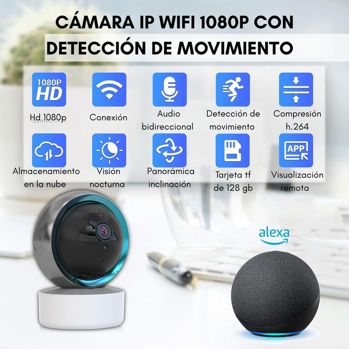 Camara Monitor Bebe Seguridad Vision Nocturna Wifi 355
