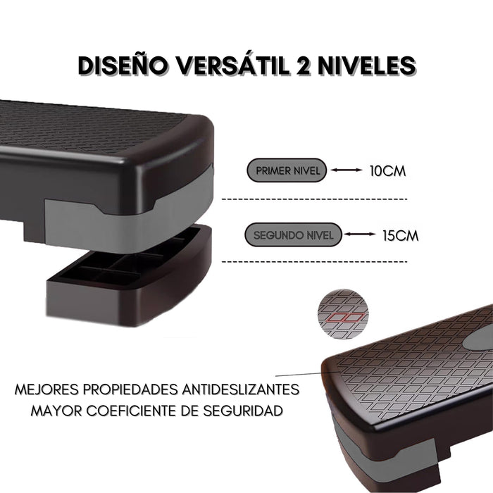 Step Aerobico 2 Niveles Antideslizante Fitness Aerobic