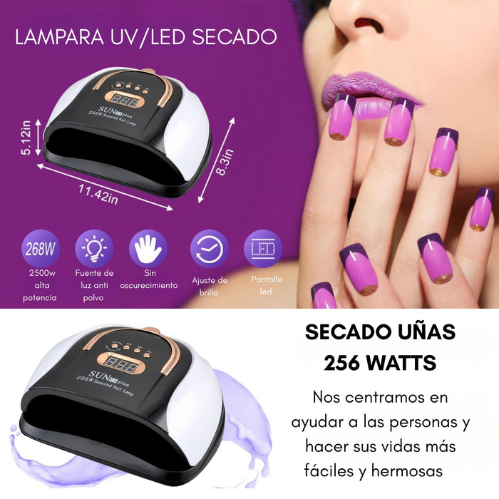 Lampara Uv/led Secado Uñas 256 Watts/ Sun C4 Plus