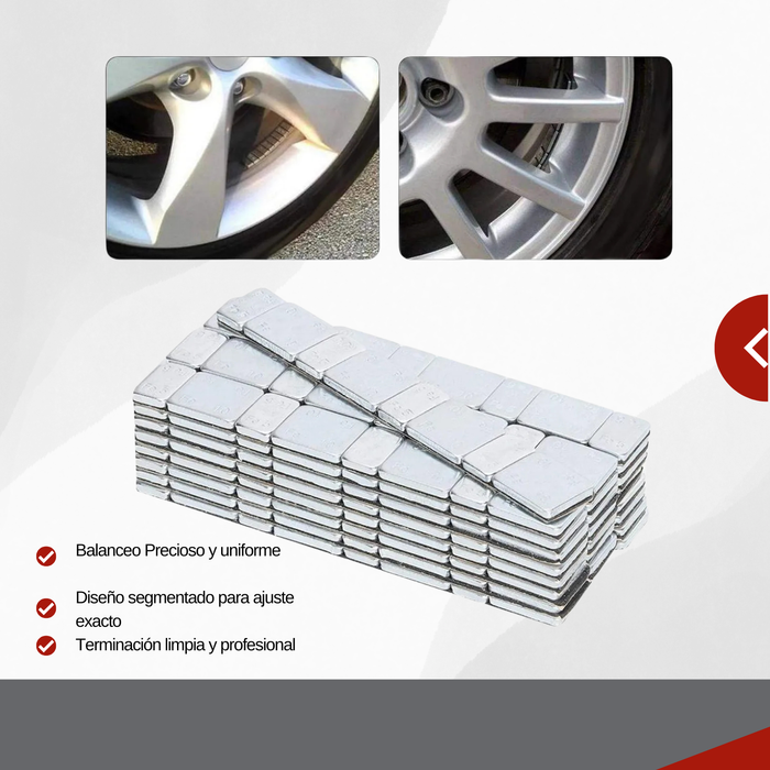 Contrapeso Plomo Adhesivo 5/10grs 100 Unidades