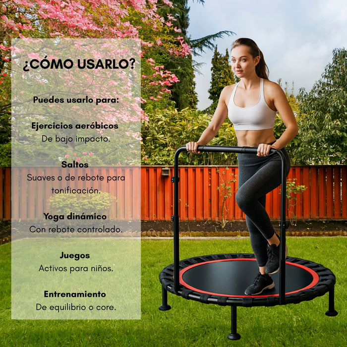 Mini Trampolín 4ft 1.2mt Aeróbico Fitness Yoga Juegos Cama Elástica Aeróbica Adultos O Juegos Para Niños Ideal Para Yoga Ejercicio Y Diversión Color Negro