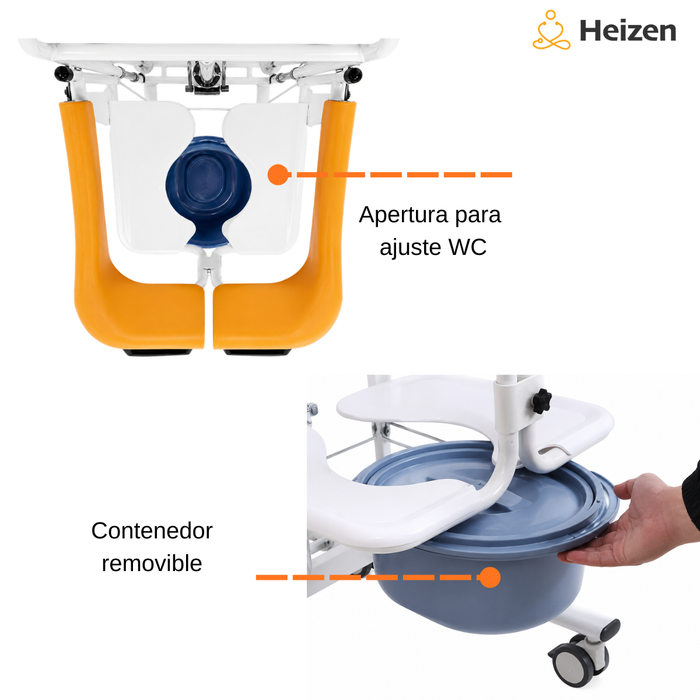 Silla Hidráulica Transferencia Paciente Baño Orinal Wc 180°