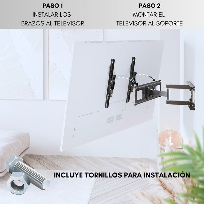 Soporte Tv Pared Brazo Articulado 32-70 Pulgadas