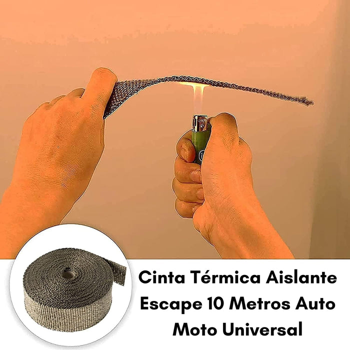 Cinta Termica Aislante Escape 10 Metros Auto Moto Universal