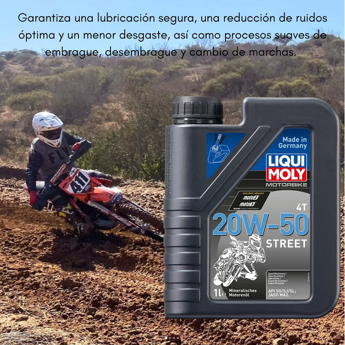 Aceite Liqui Moly 20w - 50 Motorbike Basic Street 4t