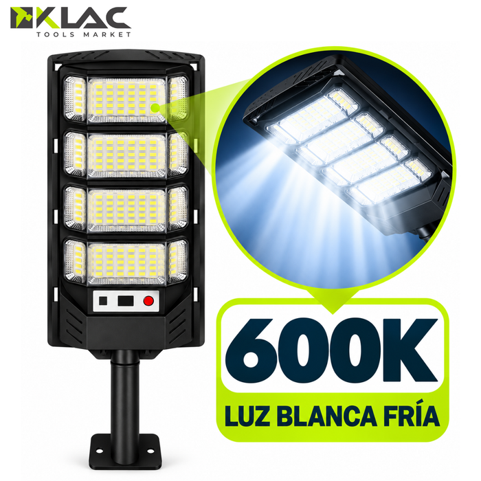 Foco Solar Led Exterior Sensor Control Remoto Ip67