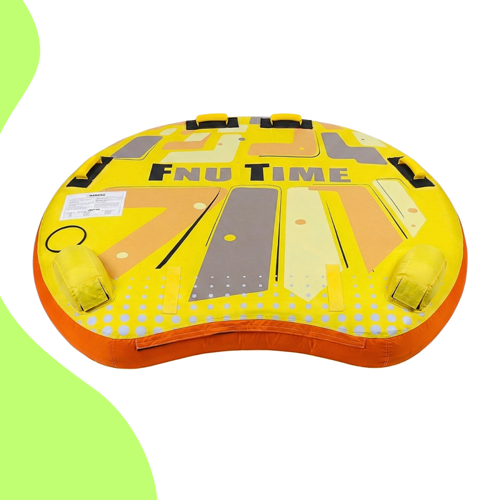 Inflable Remolcable 2 Personas Sacacucha Flotador Playa Amarillo