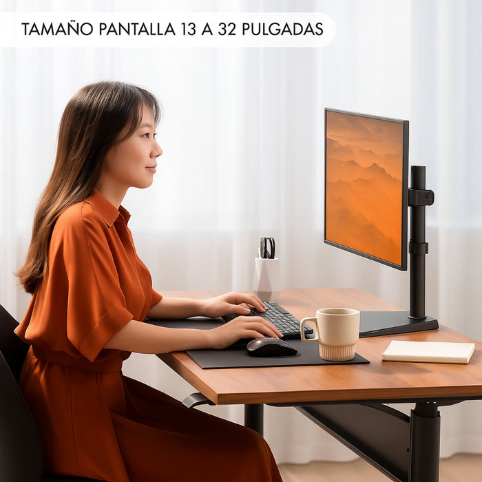 Soporte Monitor Simple Brazo Elevado Monitor Alzador Base