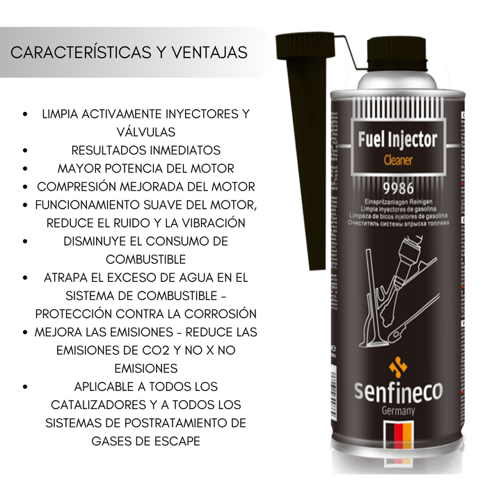 Limpia Inyectores Bencinero Senfineco 300ml x2