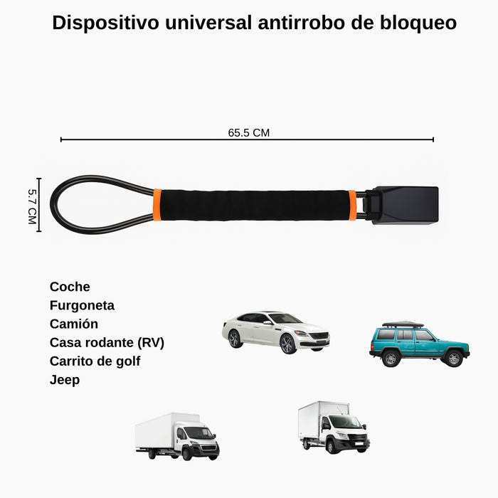 Traba Volante Bloqueo Universal Conexión Cinturon Seguridad