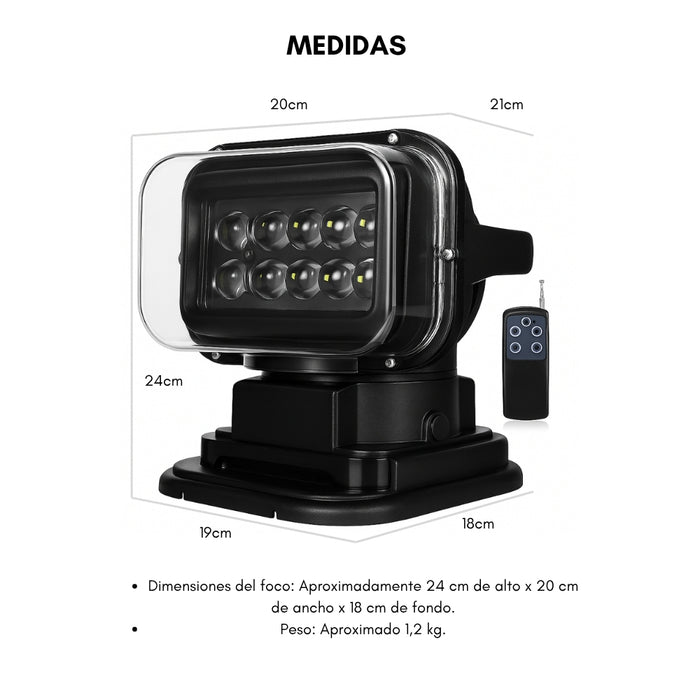 Foco Busca Camino Led 50w Imantado De 360 Grados Focos
