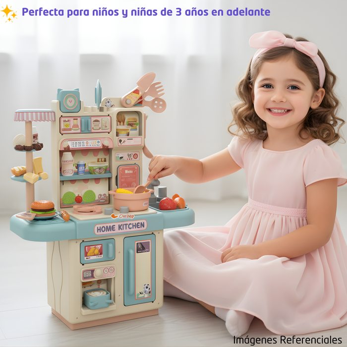 Cocina De Juguete Kitchen 32pcs Regalo Para Niña Alimentos
