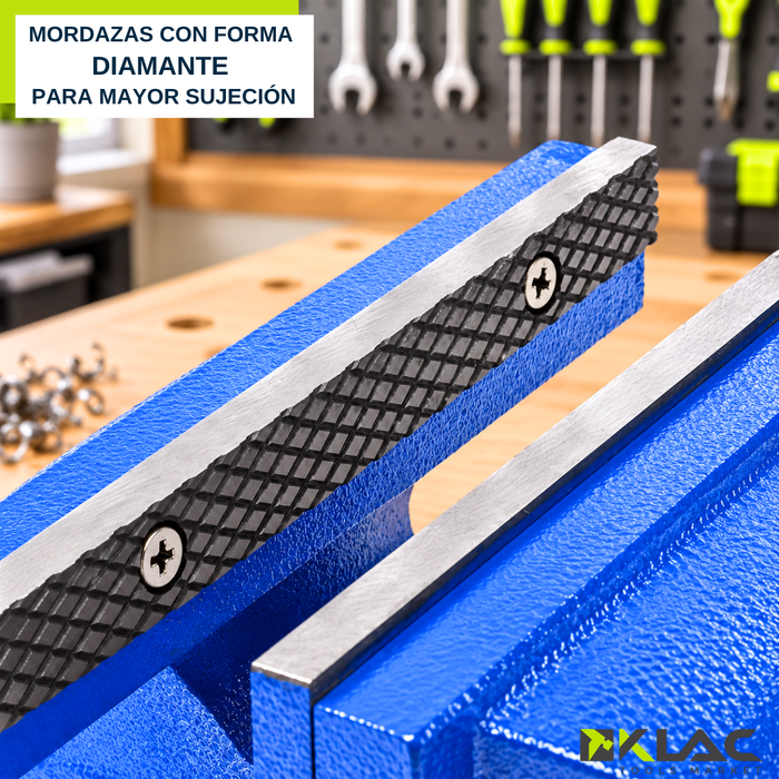 Tornillo De Banco Mecánico 8" Base Giratoria Tornillo Morsa Para Taller