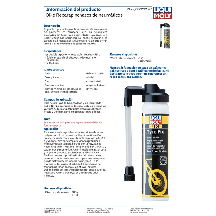 Bike Tyre Fix Reparador Sellador Portable De Neumáticos