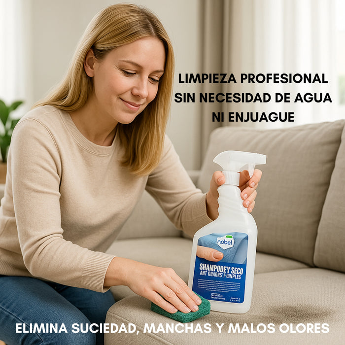 Shampoo En Seco Tapiz Auto Muebles Limpia Tapiceria 750ml