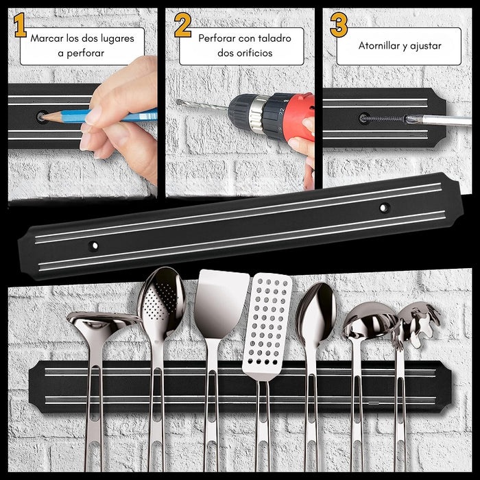 Imán Barra Magnética Cocina Porta Cuchillos 33 Cm