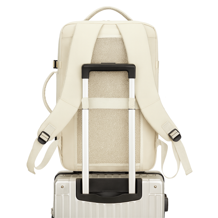 Mochila De Viaje Impermeable Laptop 15.6 Capacidad 20l - Beige - Liso