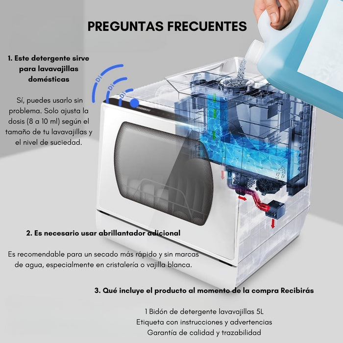 Detergente Lavavajillas Lavaloza Maquina Lavavajillas 5lt