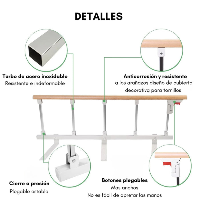 Baranda De Cama Lateral Anticaída Para Cuidado Adulto Mayor
