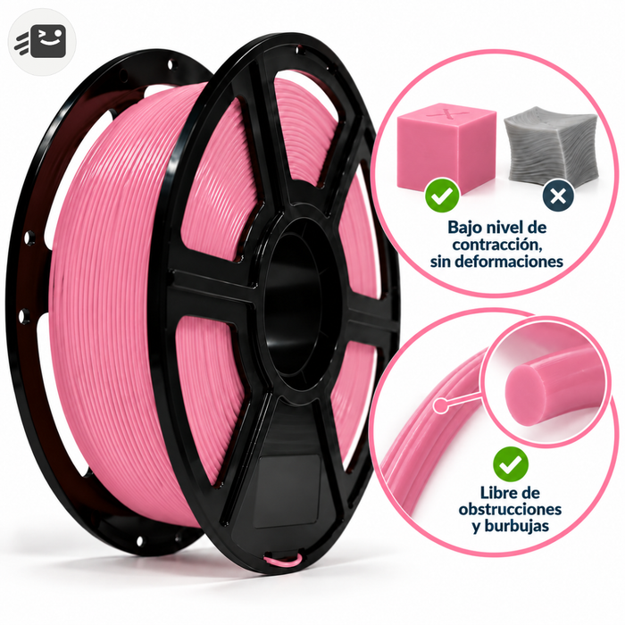 Filamento Pla Para Impresión 3d 1.75mm 1 Kg Color Rosa