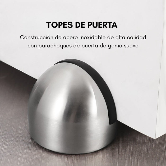 Tope De Puerta Niquel Media Luna Satinado