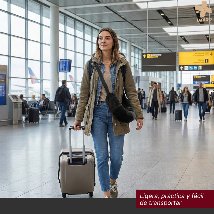 Almohada Cuello Rellenable Viaje Portátil Almohada Viaje Negro Liso