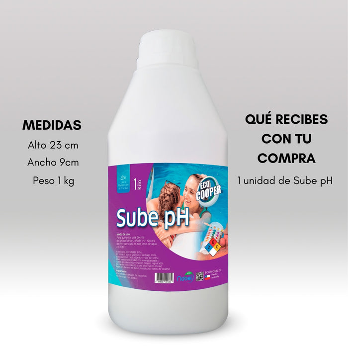 Sube Ph Para Piscina En Polvo 1kg Eco Cooper Nobel