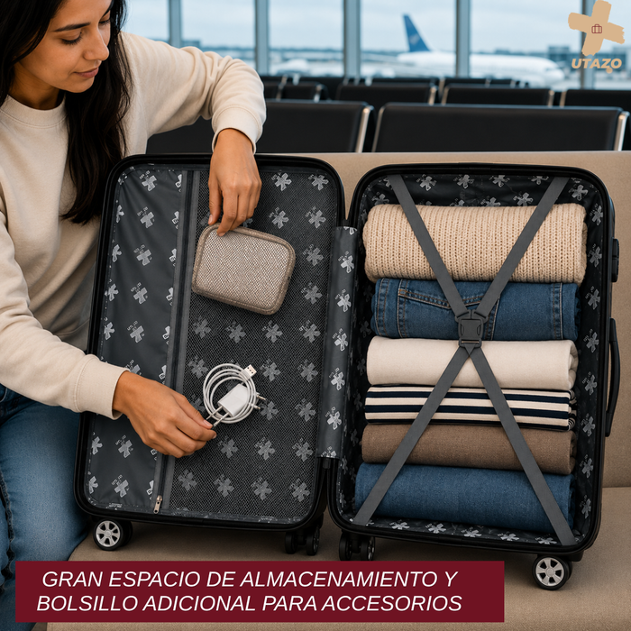 Maleta De Viaje Grande 28 Kg Equipaje De Bodega Rueda 360